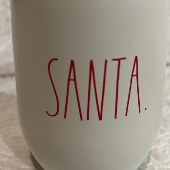 Rae Dunn Santa and Elf stemless wine glasses with lids - Picture 3 of 15